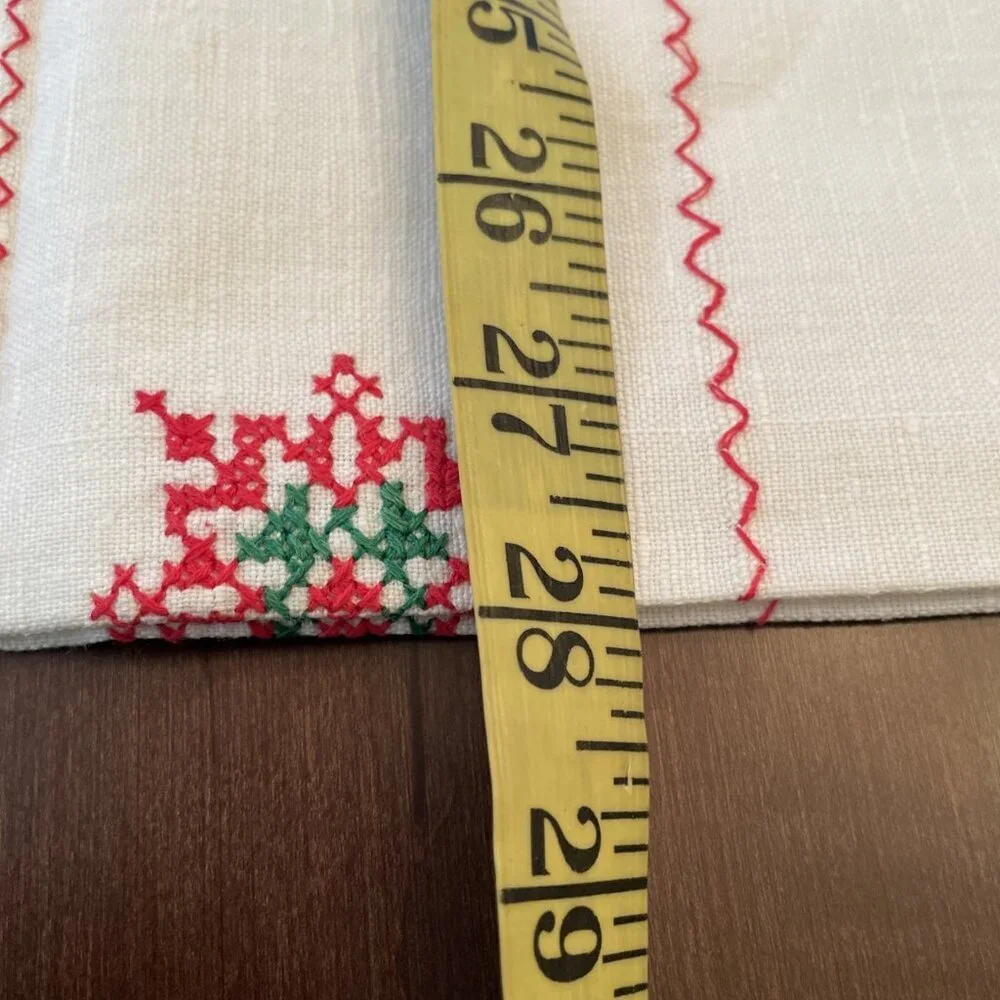 Vintage Handmade Embroidered Tablecloth 66x56